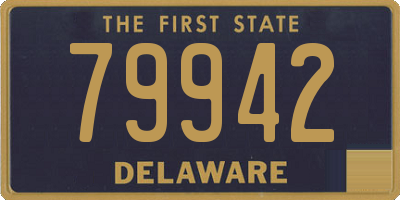 DE license plate 79942