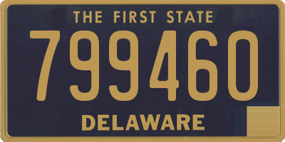 DE license plate 799460