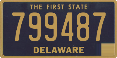 DE license plate 799487