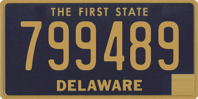 DE license plate 799489