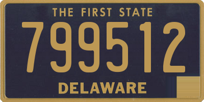 DE license plate 799512