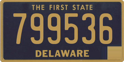 DE license plate 799536