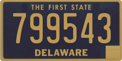 DE license plate 799543
