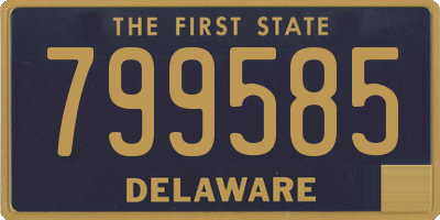 DE license plate 799585