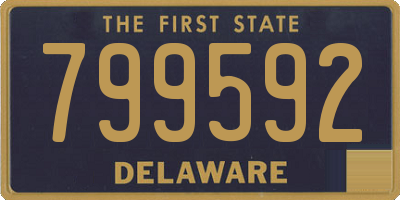 DE license plate 799592