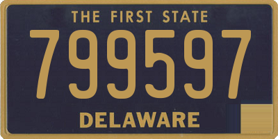 DE license plate 799597