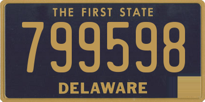 DE license plate 799598