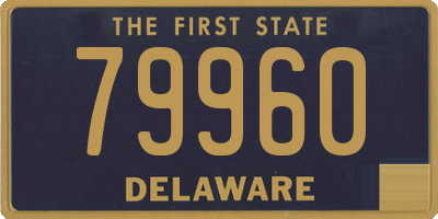 DE license plate 79960