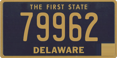 DE license plate 79962