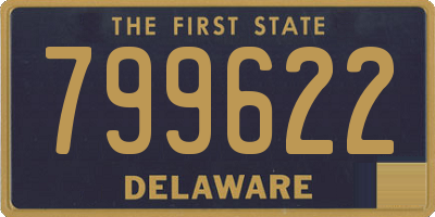 DE license plate 799622