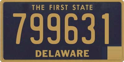 DE license plate 799631