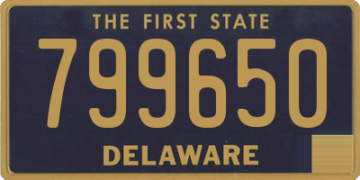 DE license plate 799650