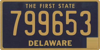 DE license plate 799653