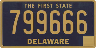 DE license plate 799666