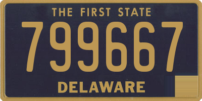 DE license plate 799667