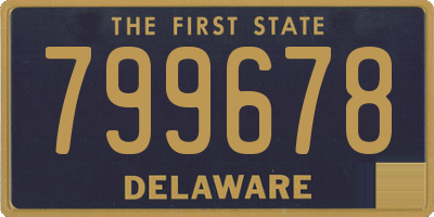 DE license plate 799678