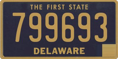 DE license plate 799693