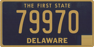 DE license plate 79970