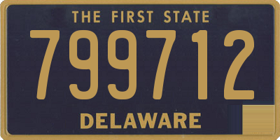 DE license plate 799712