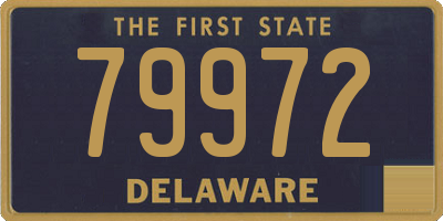 DE license plate 79972