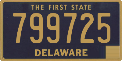 DE license plate 799725