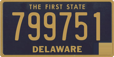 DE license plate 799751