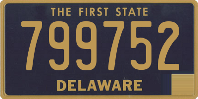 DE license plate 799752