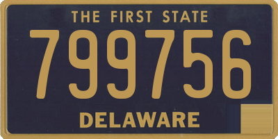 DE license plate 799756