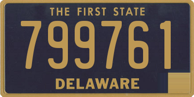 DE license plate 799761