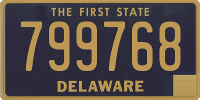 DE license plate 799768
