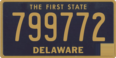 DE license plate 799772