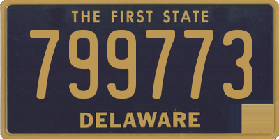 DE license plate 799773