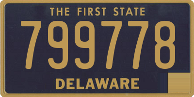 DE license plate 799778