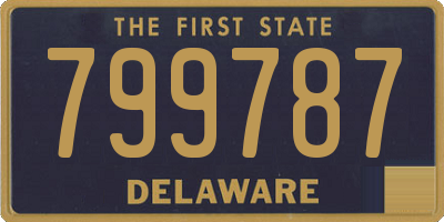 DE license plate 799787