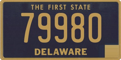 DE license plate 79980