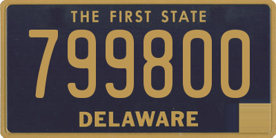 DE license plate 799800