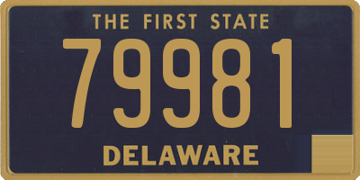 DE license plate 79981