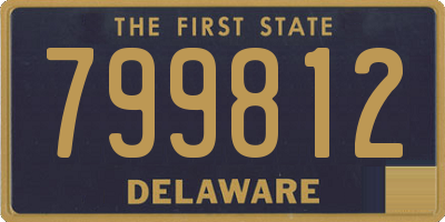 DE license plate 799812
