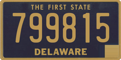 DE license plate 799815