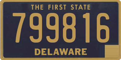 DE license plate 799816