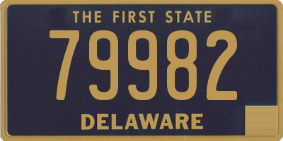 DE license plate 79982