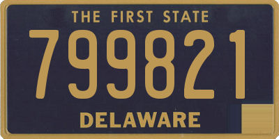 DE license plate 799821