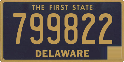 DE license plate 799822