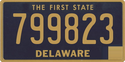 DE license plate 799823