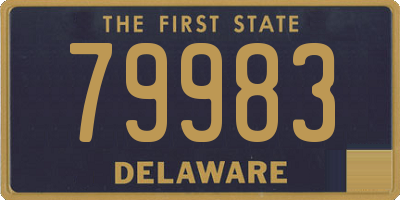 DE license plate 79983