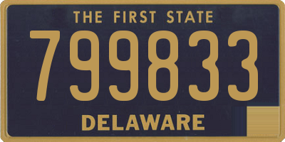 DE license plate 799833