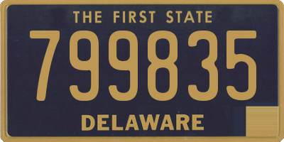 DE license plate 799835