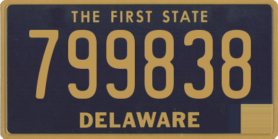 DE license plate 799838