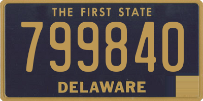 DE license plate 799840