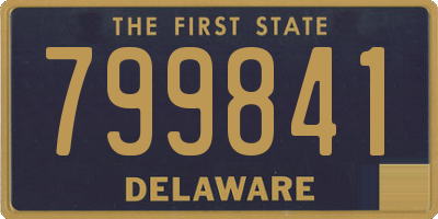 DE license plate 799841